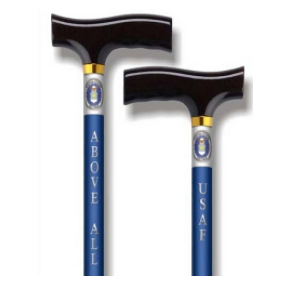 Straight Adjustable Aluminum Cane - Air Force