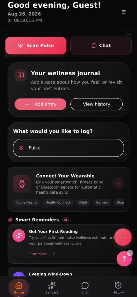 The HealthScan247 app on a phone screen