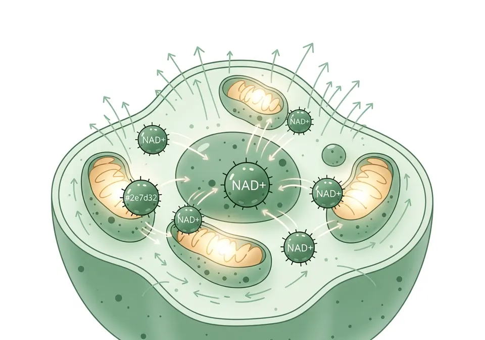 Illustration of how longevity & anti-aging treatment works in the body