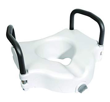 Essential Medical Supply Elevated Toilet Seat with Padded Removable Arms
