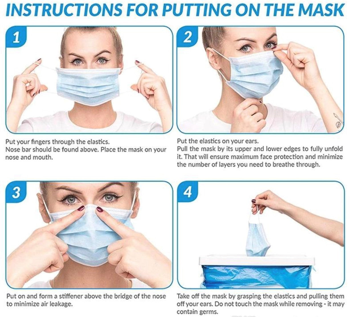 3 PLY Medical Surgical Masks - (50 COUNT)