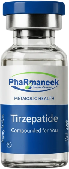 Illustrative Pharmaneek tirzepatide vial